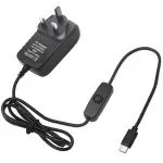 Power Supply 5V 3A Type-C Power Adapter USB-C UK Charger For Raspberry Pi 4