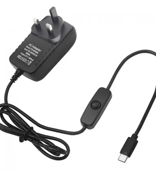 Power Supply 5V 3A Type-C Power Adapter USB-C UK Charger For Raspberry Pi 4