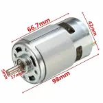DC 12V-24V 10000RPM 775 Motor Ball Bearing Large Torque High Power Low Noise Brushed DC Motor