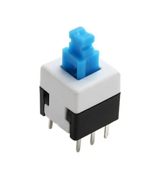 6 Pin ON OFF Switch - Blue (8x8mm)