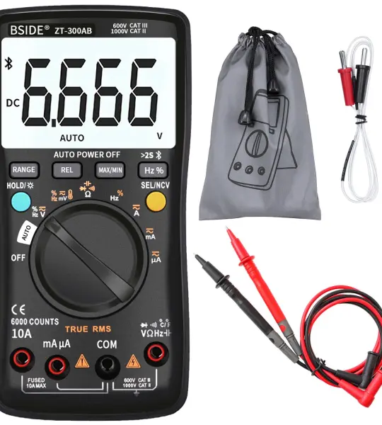 ZT300AB Multimeter Auto/Manual Range Digital Universal Meter 6000 Counts True RMS Smart AC/DC Voltage Current Meter