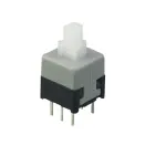 6 Pin Push ON OFF Switch - White (6x6mm)