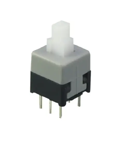 6 Pin Push ON OFF Switch - White (6x6mm)