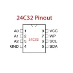 24C32 - DIP8 DIP EEPROM