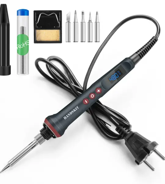 HANDSKIT 90W LED DIGITAL SOLDERING IRON KIT 110V/220V ADJUST TEMPERATURE