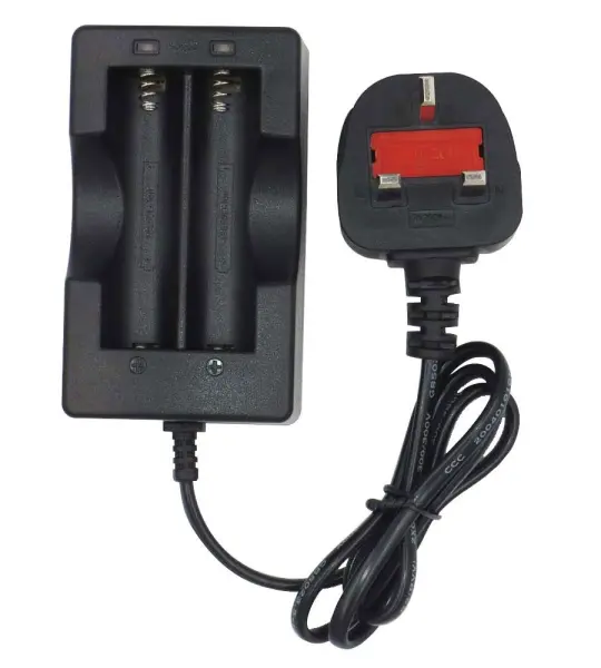 Dual Charger For 18650 14500 16430 Rechargeable Li-Ion Battery UK Plug