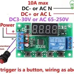 DC 5V 5A YYC-2S Adjustable LED Delay Relay Module Delay Timer Control Switch Board