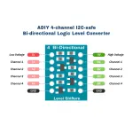 I2C Bi-Directional Logic Level Converter (4 Channel) Module 5V to 3.3V