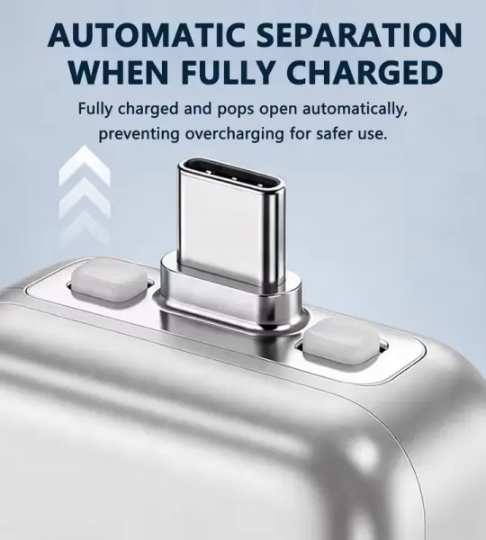 Type-C Smart Auto-Power-Off Charger Adapter, Full-Charge Auto Cutoff Intelligent Power Protector, Overc