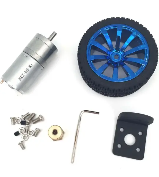 DC 6V 620 Rpm 25GA370 DC Reduction Gear Motor with wheel