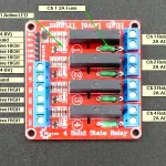 5V 4 Channel SSR Solid-State Relay High Level Trigger 2A 240V