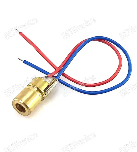 650nm 6mm 5V 5mW Adjustable Laser Dot Diode Module Red Copper