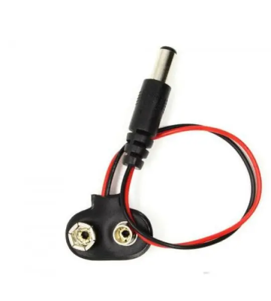 9v battery snap with dc jack