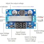 LTC1871 Boost Power Module High Power DC-DC 100W Adjustable Output 3.5-35v Step up Power Supply Converter Module Board with LED Digital Display Voltmeter
