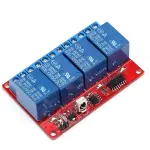 4-way 12V infrared receiving relay driver board + remote control
