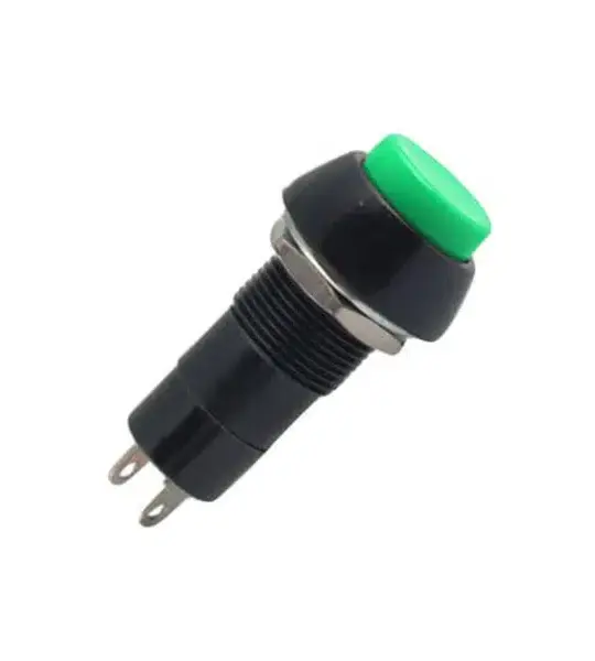 ON-OFF, Latching, Green head - IC185 PLASTIC SWITCH - Green