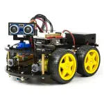 4 wd,Arduino UNO R3, Line Tracking Module,Ultrasonic Sensor, Bluetooth module,Remote kuongshun Smart Robot Car Kit Unassembled