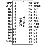 27C64 - DIP28 EEPROM