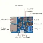 Mp3 module nondestructive decoder board Built-in amplifier