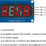 TM1637 4 Digits 7 Segment Led Display Module with Clock for Arduino