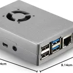 Vilros Raspberry Pi 4 Heavy Duty Aluminum Alloy Pi Cooling Case (Silver)